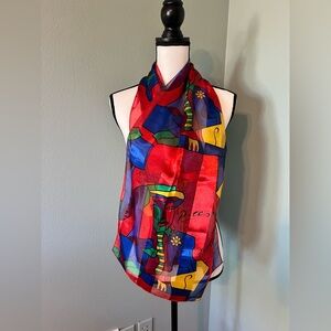 pablo picasso women’s multicolor scarf